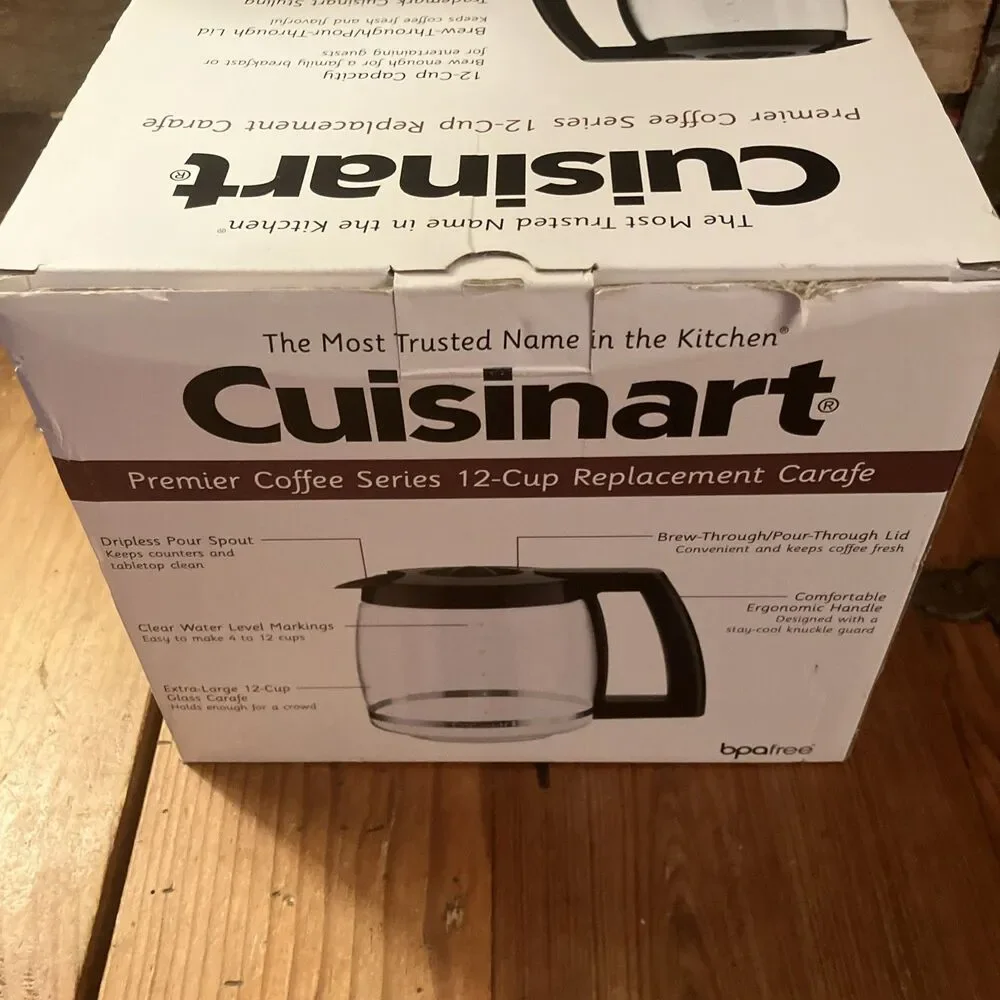 Cuisinart 12 Cup Coffee Carafe DCC-1200PRC Glass OEM NEW in Box Replacement